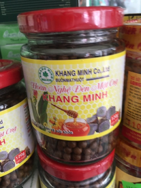 2 Hoàn Nghệ Đen Mật Ong Khang Minh 120g