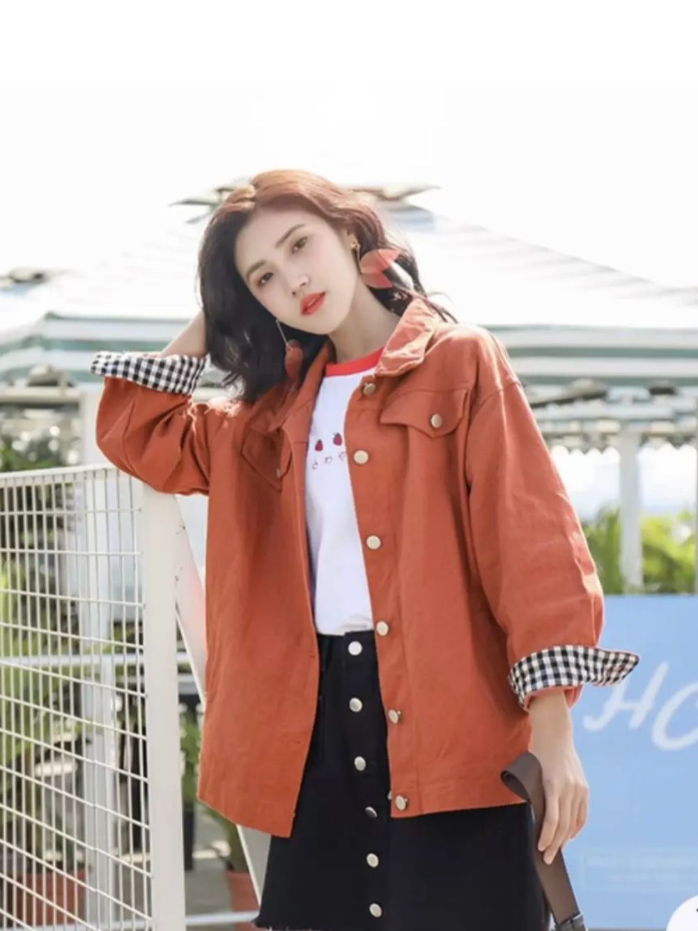 áo khoác kaki 1 lớp nữ siêu xinh cực phong cách hàn hot nhất năm