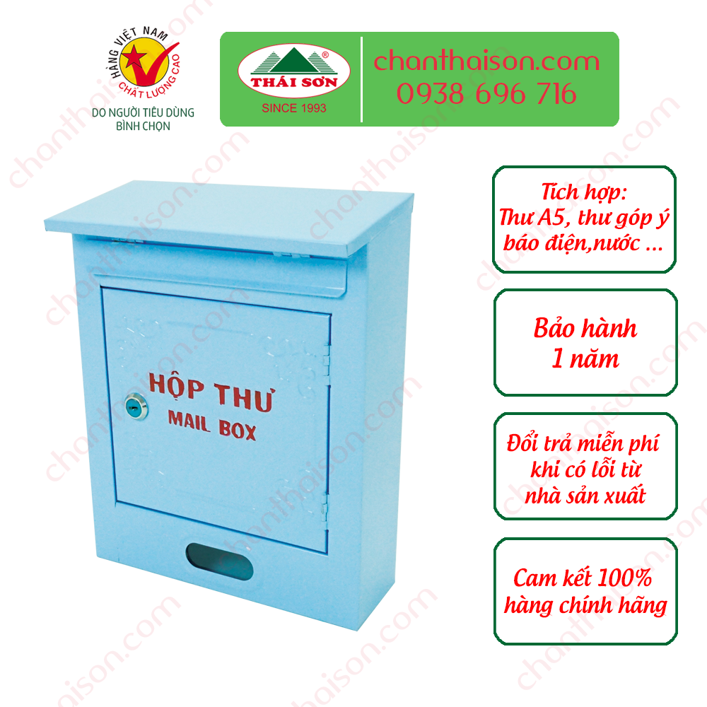 Hộp Thư Thái Sơn - Size Lớn (Chất Liệu Sắt Sơn Tĩnh Điện)