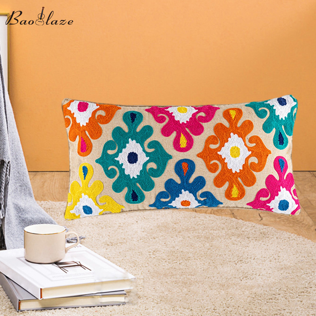 Vỏ gối baoblaze, vỏ gối tựa boho cotton trang trí vỏ gối