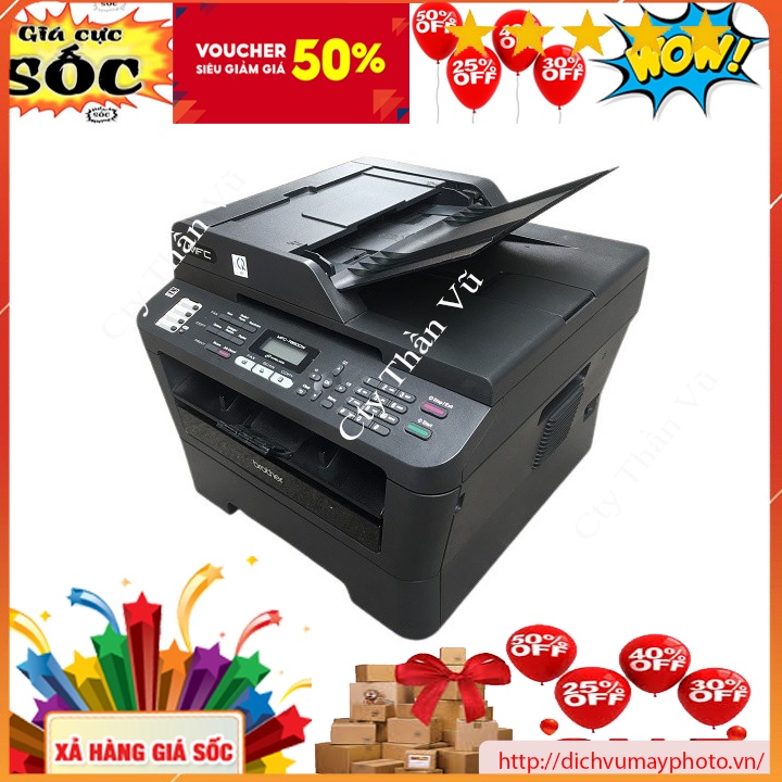 Máy in laser đen trắng đa chức năng brother mfc-7860dw đã qua sử dụng có in 2 mặt tự động in wifi không dây tiện lợi ineco