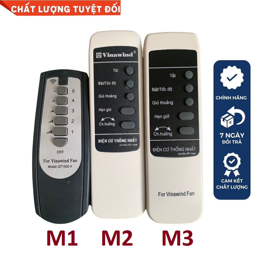 Điều khiển quạt Vinawind điện cơ thống nhất, Remote vinawind quạt treo tường, quạt cây hàng chính hãng Việt Nam