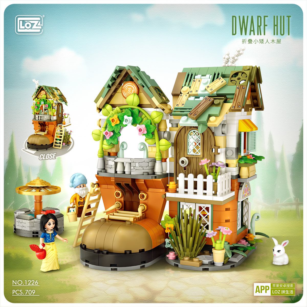 Bộ lắp ráp LOZ building blocks mô hình nhà bảy chú lùn Seven Dwarfs' House