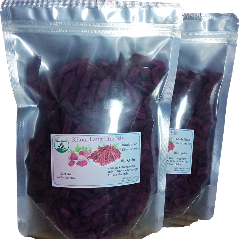 2kg Lang tím sấy khô, 100% thành phần thiên nhiên, thơm ngọt, không hóa chất, phẩm màu, đảm bảo vệ sinh an toàn thực phẩm