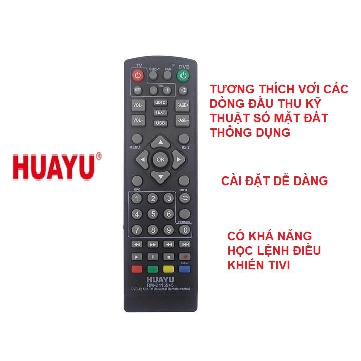 [HCM]Remote điều khiển đầu thu kỹ thuật số mặt DVB-T2 đa năng RM-D1155+6