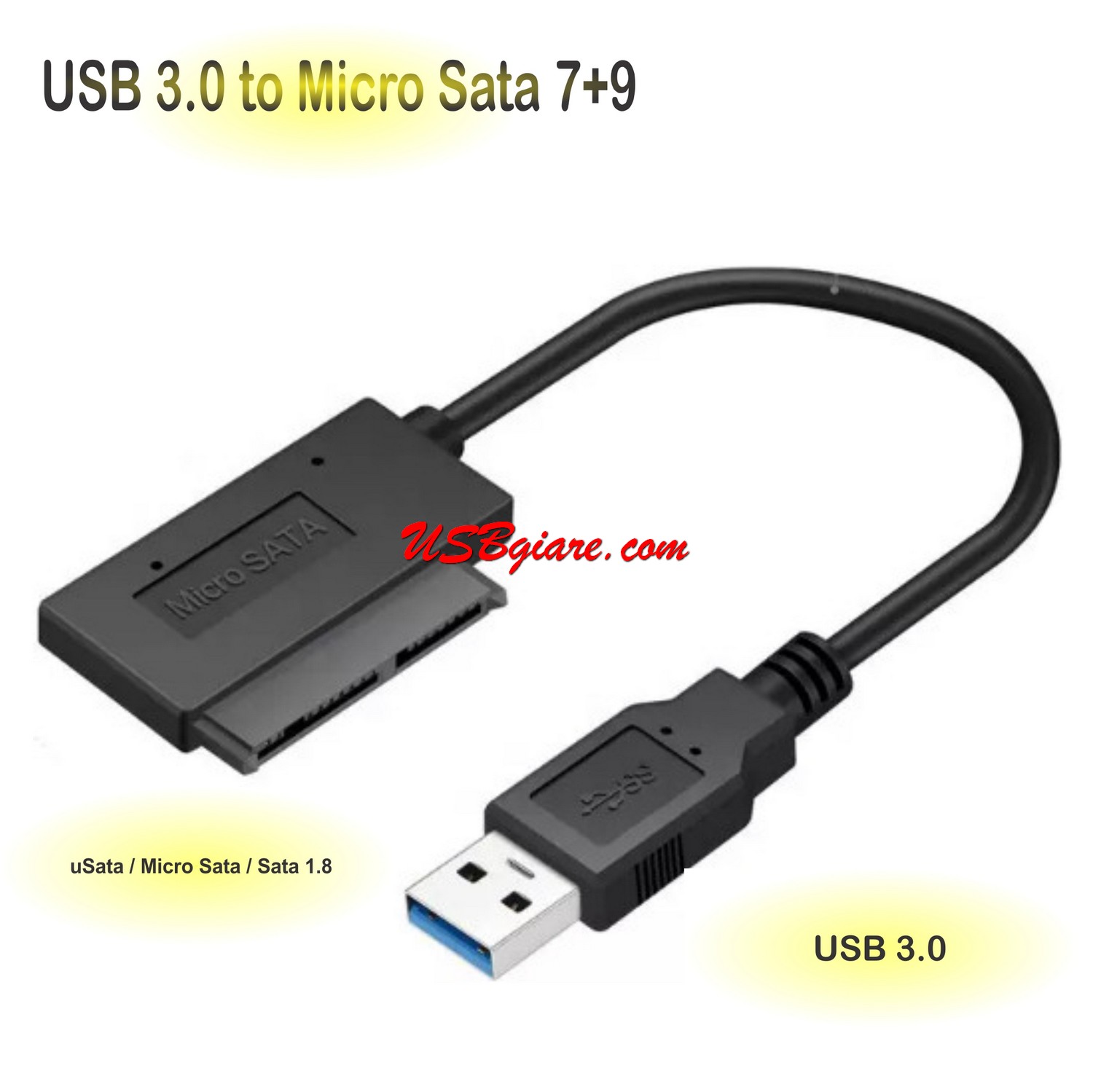 Cáp chuyển đổi usb 3.0 sang micro-sata cho 1.8inch hdd ssd usb3.0 sang 16pin msata 7+9 pin