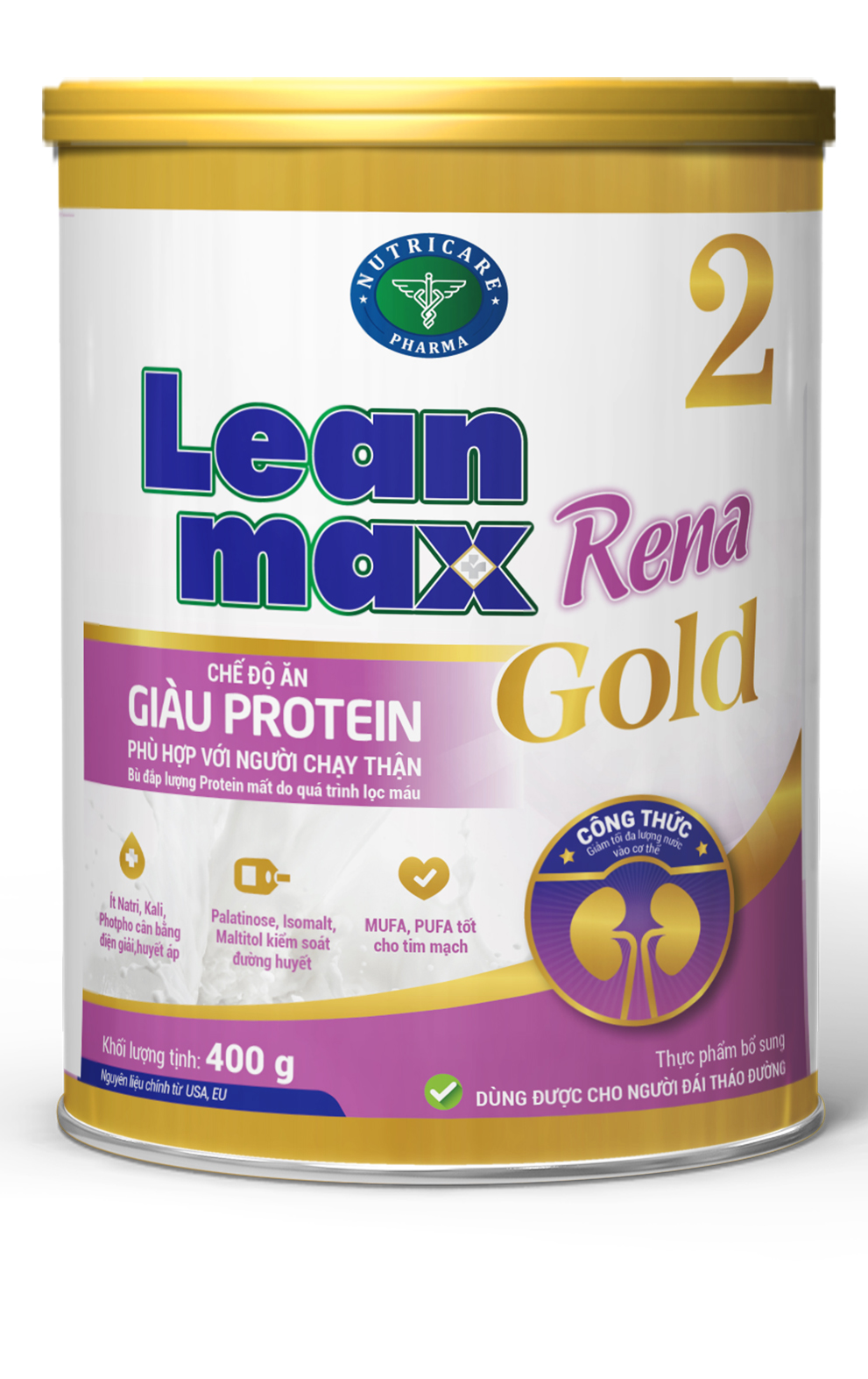 Sữa Nutricare Lean Max Rena Gold 2 400g – Dinh dưỡng tối ưu cho người suy thận sau khi lọc máu