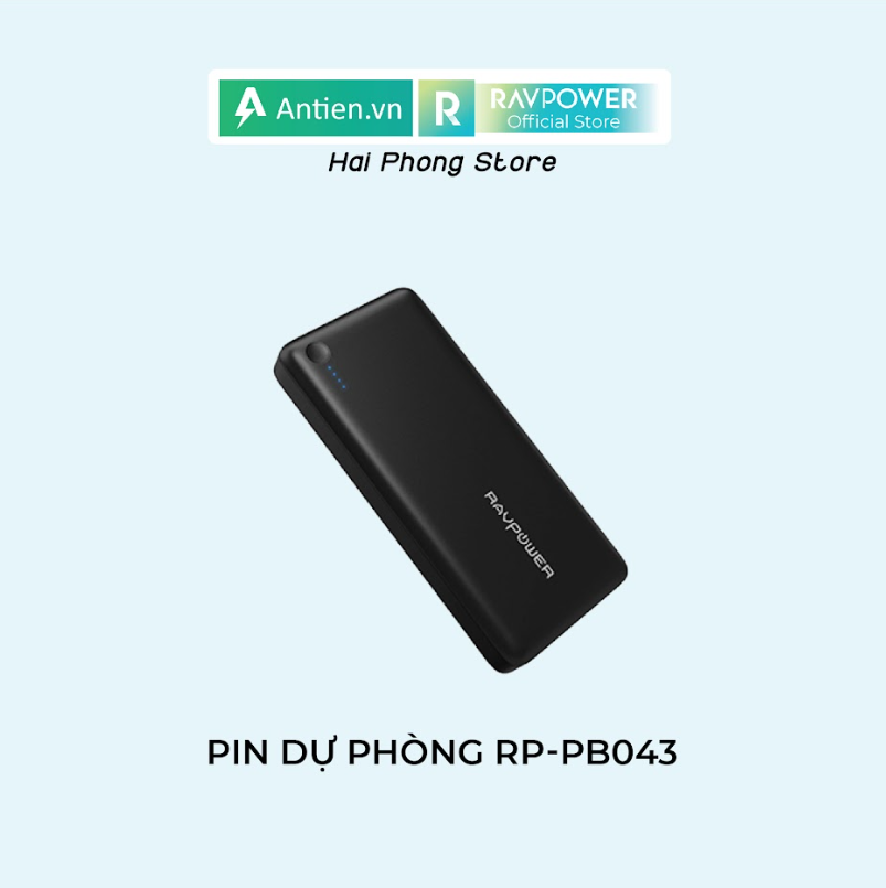 Pin dự phòng ravpower rp-pb043, 20100mah, qc 3.0, usb-c - chính hãng