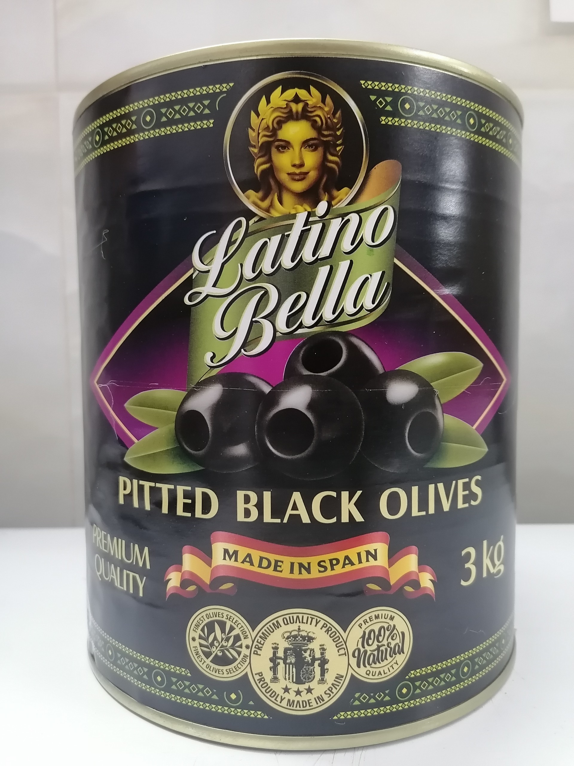 Trái ô liu đen tách hạt latino bella pitted black olives