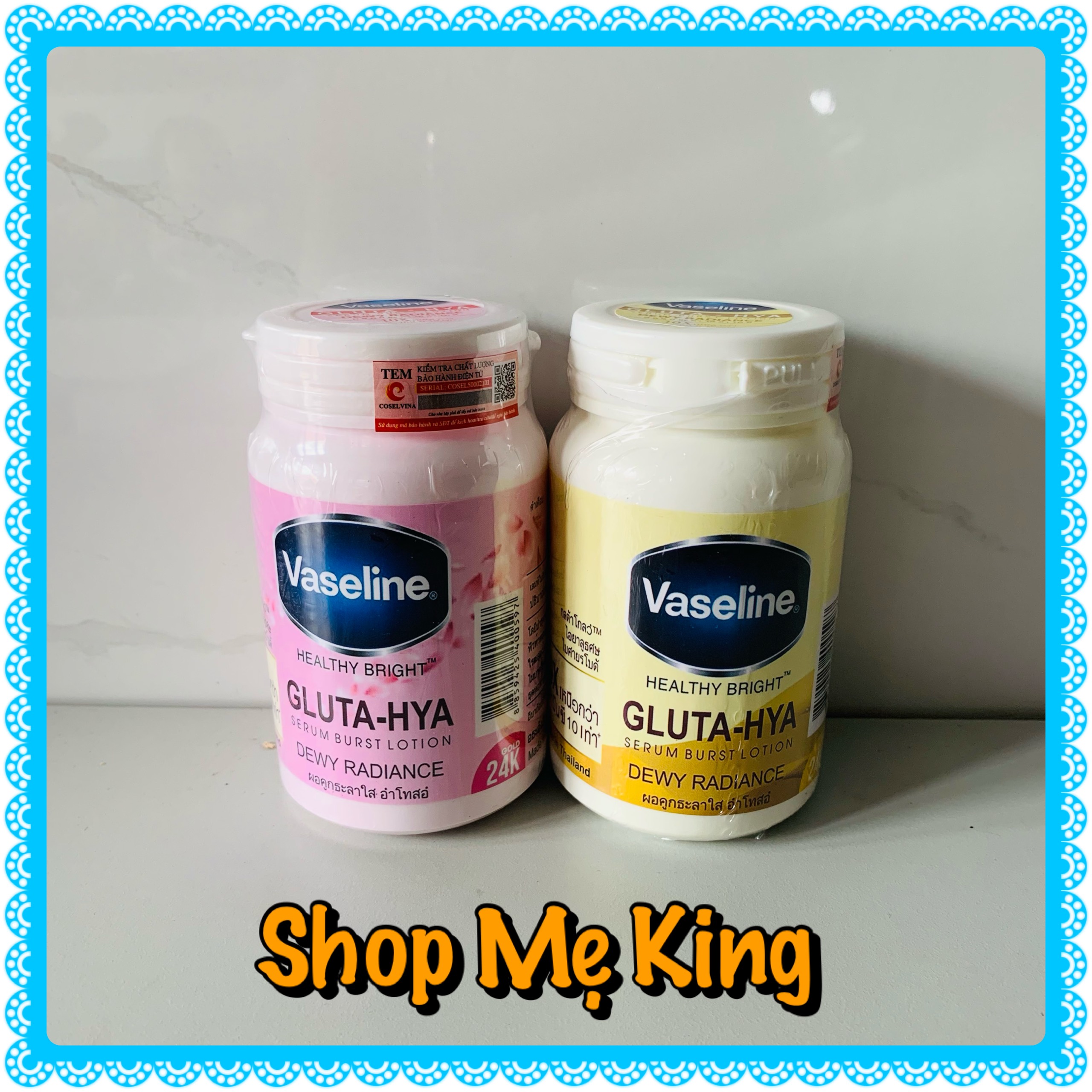 Siêu kích trắng vaseline thái lan gluta hya gold 10x - kem dưỡng ngày và đêm