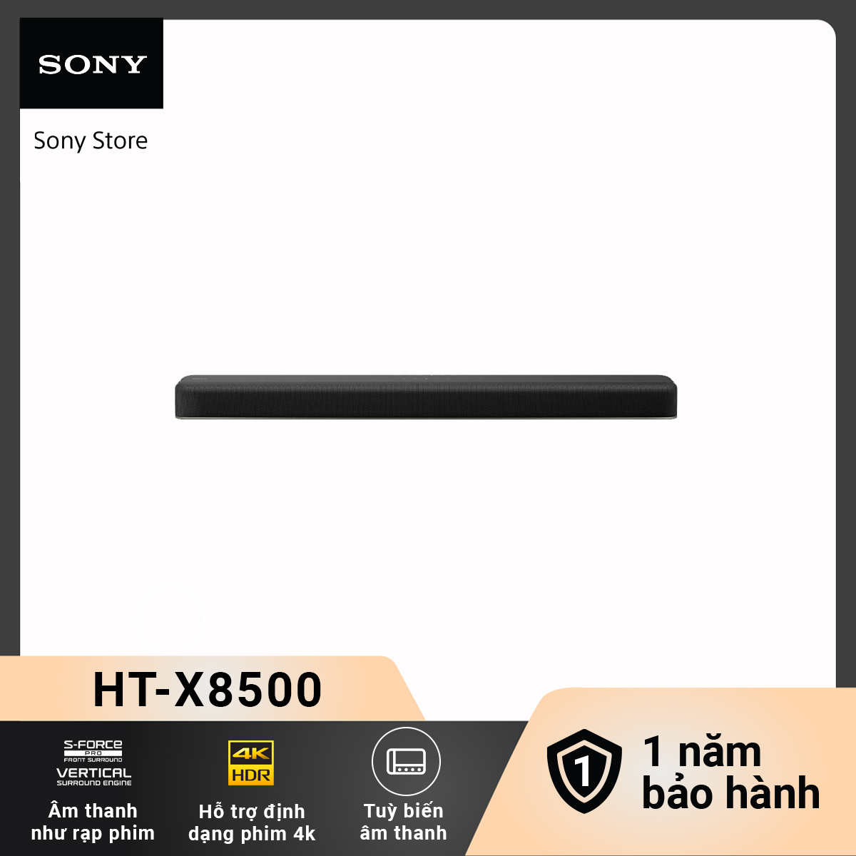 Loa thanh Dolby Atmos® 2.1 kênh/DTS:X™, tích hợp Bluetooth® | Sony HT-X8500