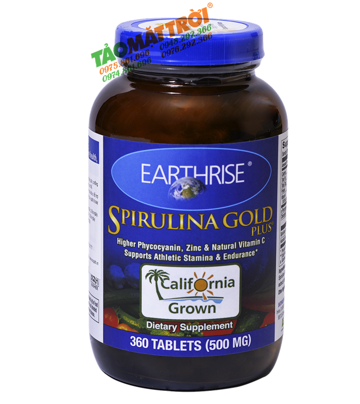 Tảo Mặt Trời Spirulina Gold Plus Lọ 360 viên - Tăng cân an toàn