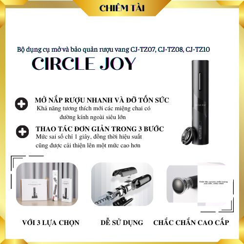 Bộ dụng cụ mở và bảo quản rượu vang Circle Joy CJ-TZ07, CJ-TZ08, CJ-TZ10