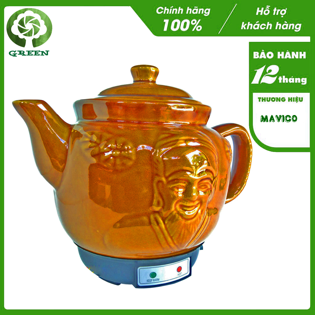 Siêu sắc thuoc tự động 2.5 lít mavico, dung tích 2.5l, bảo hành 12 tháng - màu ngẫu nhiên