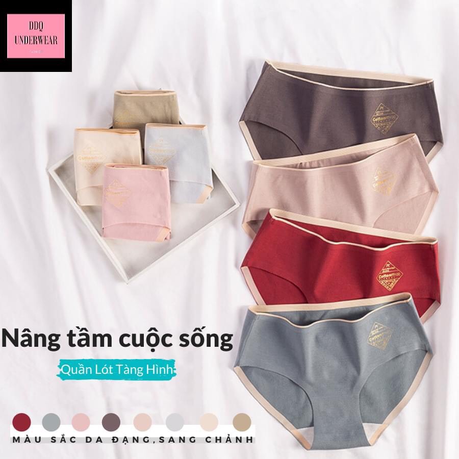 COMBO 05 Quần Lót Nhật Vải Kháng Khuẩn - Quần Lót Cotton Cao cấp - Quần Lót Co Dãn, Thoáng Mát, Tinh Tế - Không Đường May - Quần Lót Trơn (Hàng Cao Cấp)