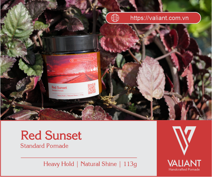Sáp vuốt tóc Valiant - Red Sunset - Standard Pomade - 113g