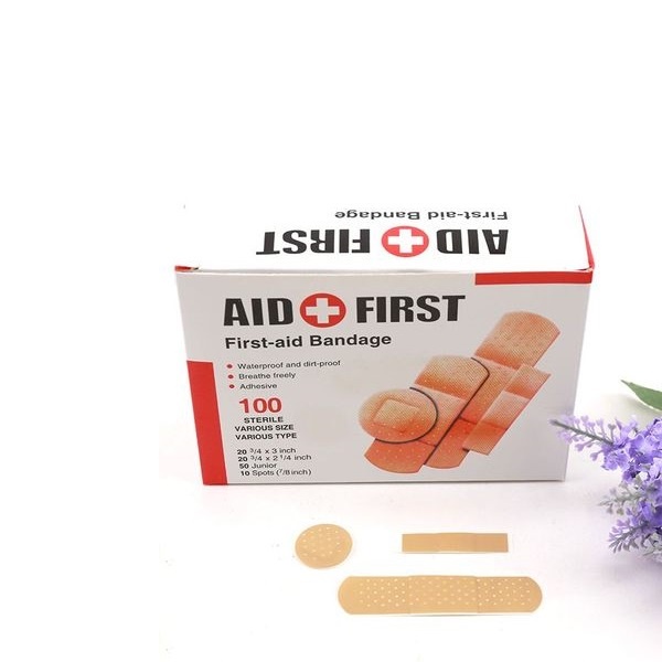 Hộp 100 băng gạc y tế tiệt trùng AID FIRST