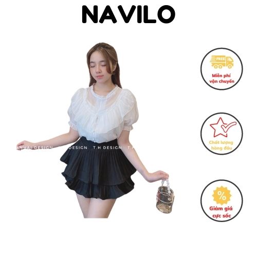 Áo sơ mi nữ công sở from rộng đẹp kiểu hàn navilo ak006