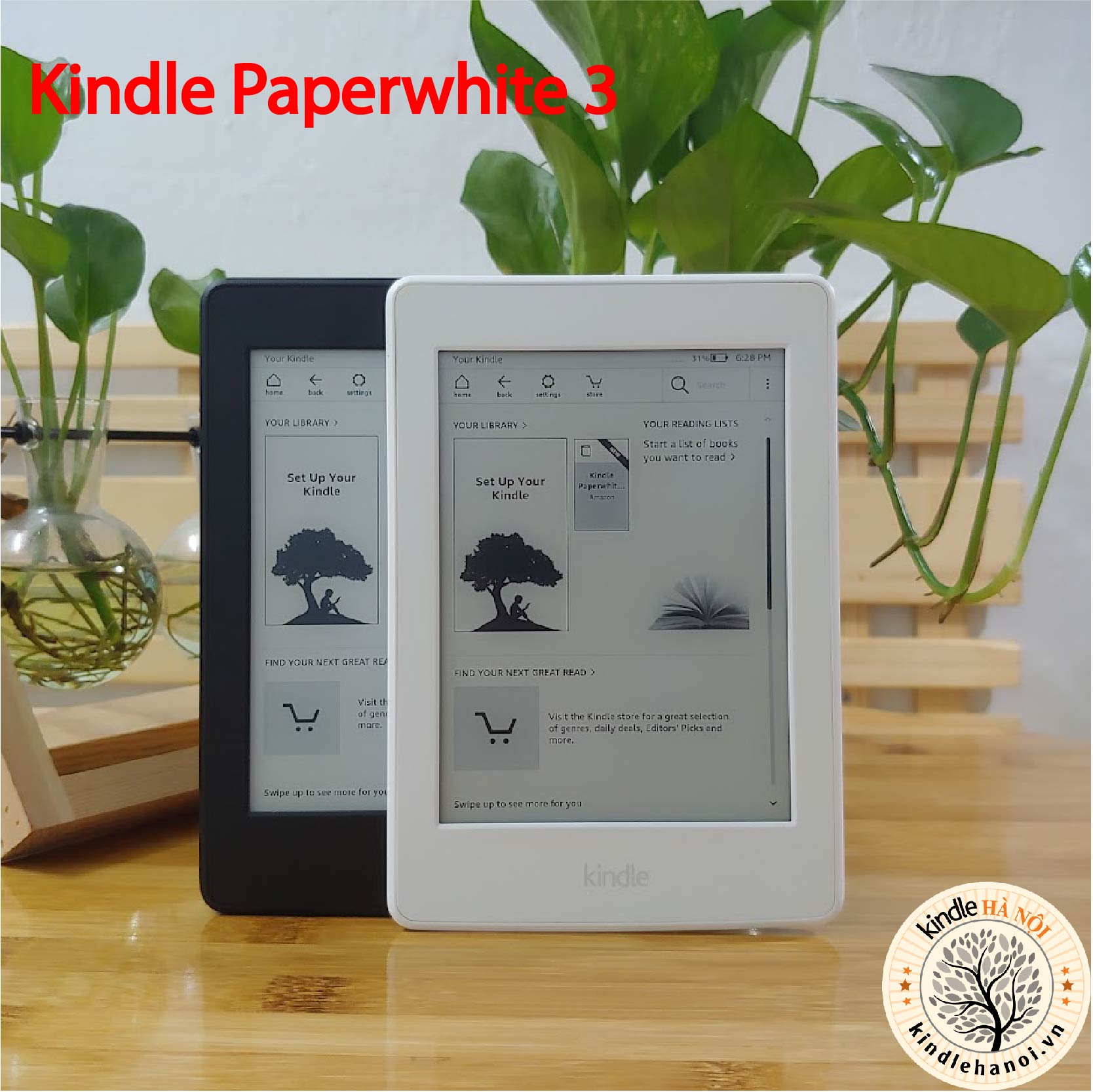 Kindle Paperwhite gen 3 (7th) E-reader with Screen 6'' 300PPI, Built-in-front-light light, wifi, 4GB, - 2