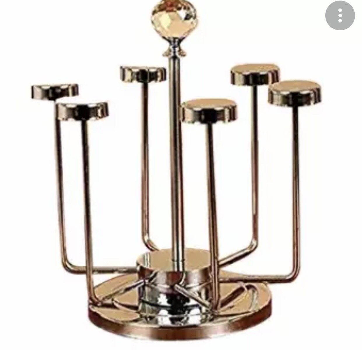 Giá úp cốc inox xoay 360 độ có hai màu vàng và bạc