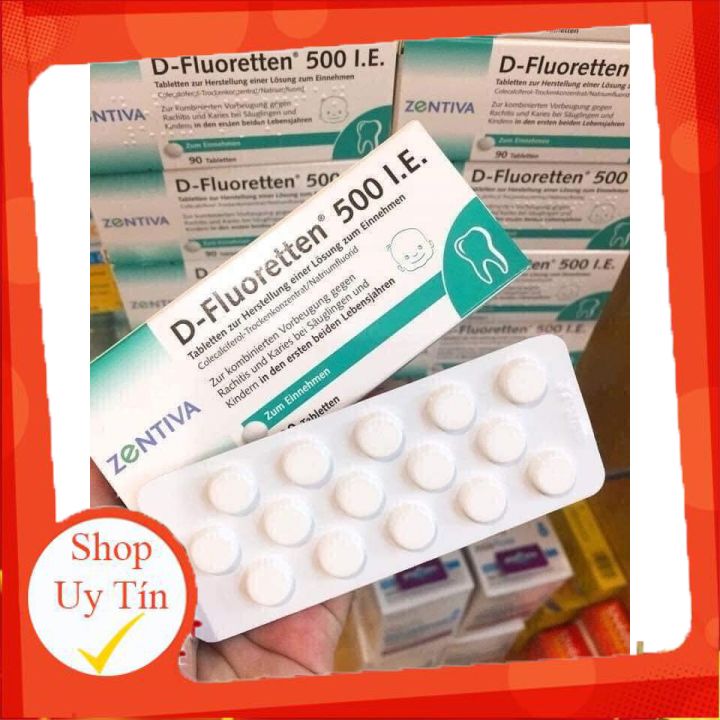 Vitamin d-fluoretten 500 ie 90 viên đức