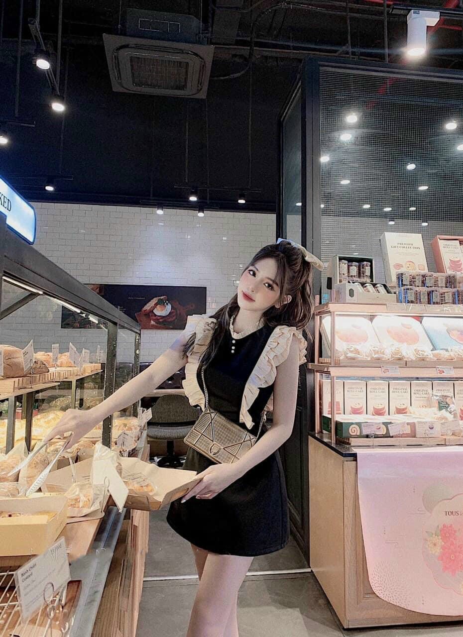 Đầm nữ phối viền dúng đi chơi siêu xinh