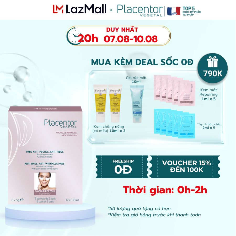 Mặt nạ mắt giảm nếp nhăn, bọng mắt anti-pouch, anti-wrinkle pads