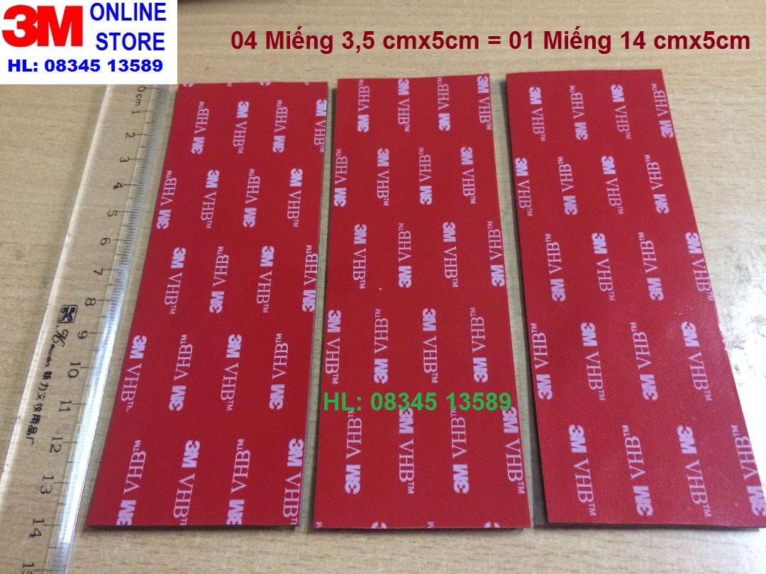 Bộ 04 MIẾNG BĂNG KEO CƯỜNG LỰC 3M VHB DÁN CAMERA HÀNH TRÌNH, VẬT DỤNG, ĐỒ CHƠI XE HƠI