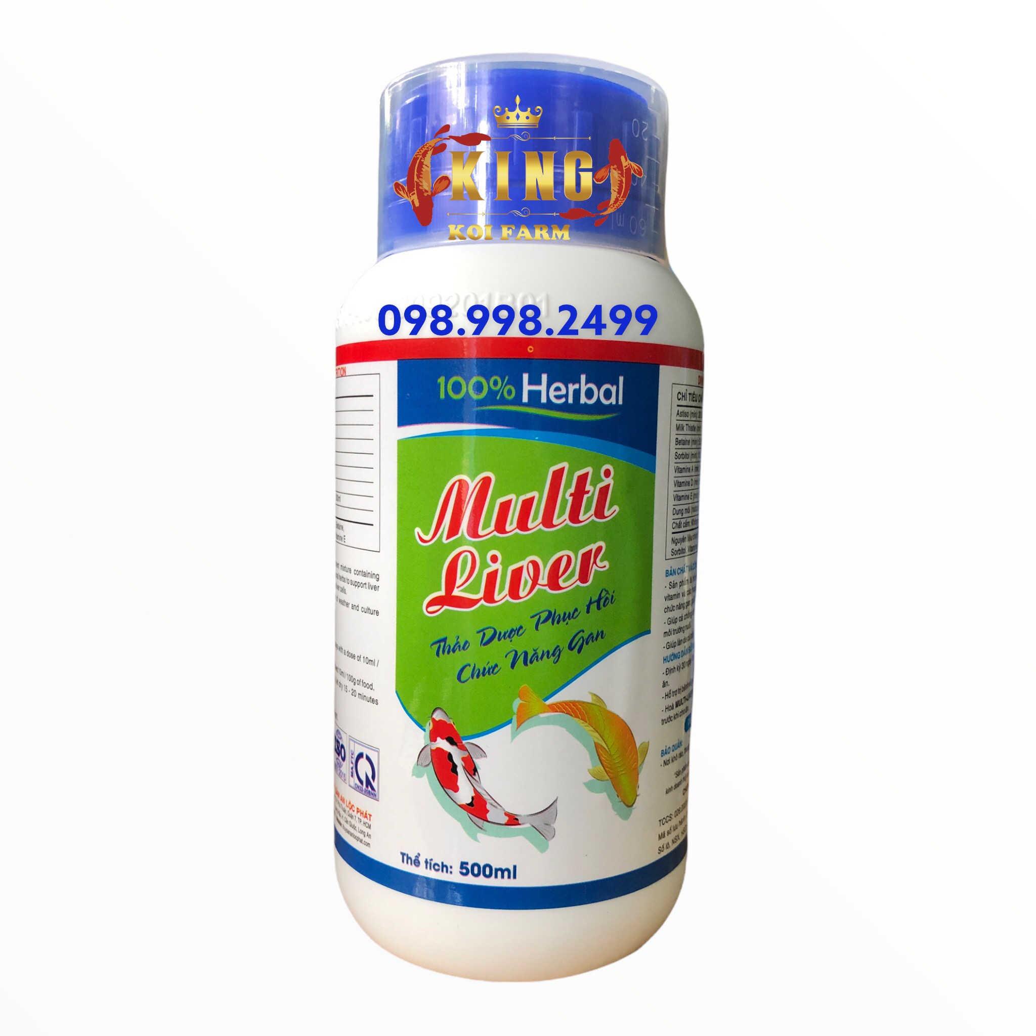 Multi Liver - Thảo dược Phục hồi Chức năng gan cho cá KOI 500ml