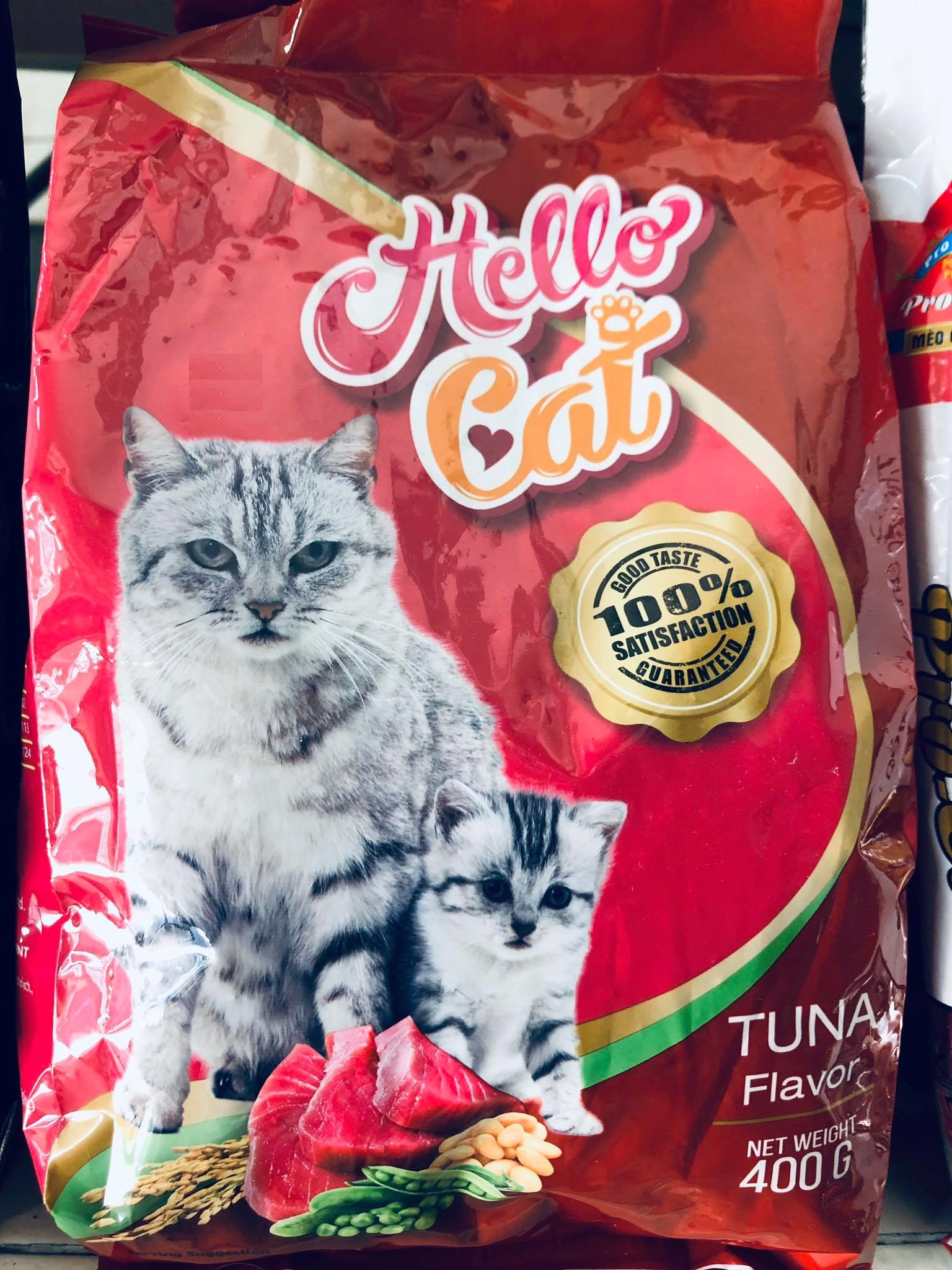 Thức ăn hạt cho mèo mọi lứa tuổi Hello Cat vị cá ngừ bao 400g