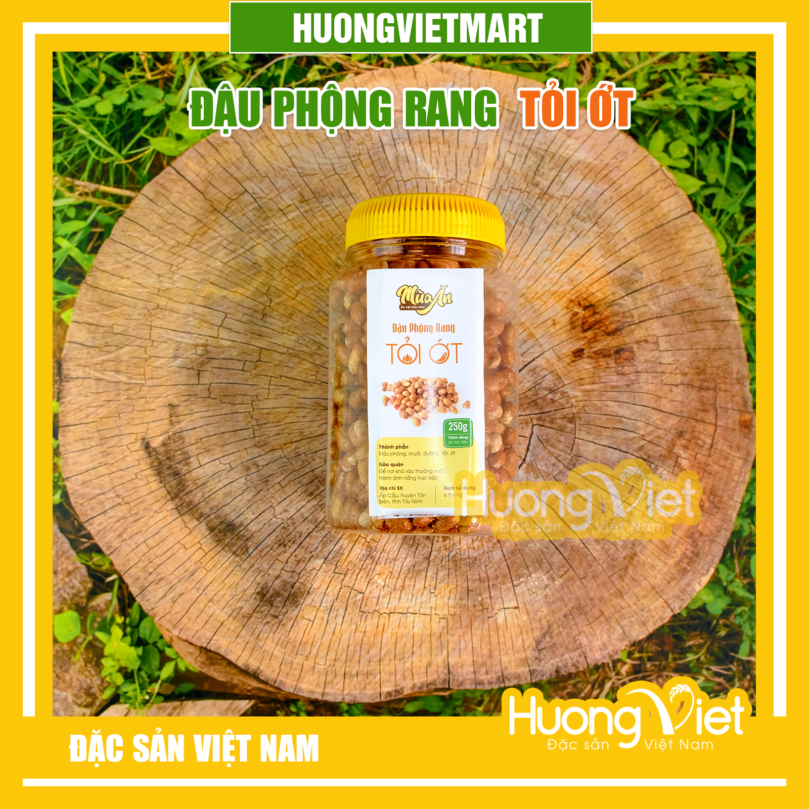 Đậu phộng rang tỏi ớt loại ngon 250g đậu phộng cháy tỏi ớt đồ ăn vặt Sài Gòn đậu phộng rang ít cay ăn vặt mùa Tết