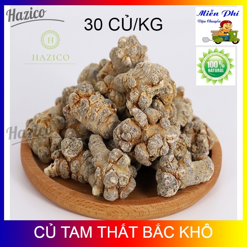 Tam thất bắc Hazico size 30 -32 củ/kg bồi bổ cơ thể, tăng cường sức khỏe, sức đề kháng, điều hòa hệ miễn dịch, cầm máu, tăng cường bổ máu cho phụ nữ sau sinh
