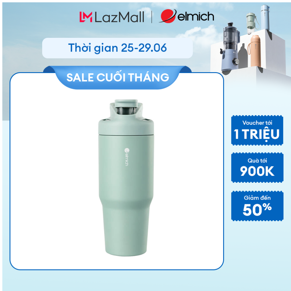 (Chỉ 15-17.07)Cốc giữ nhiệt inox 304 Elmich EL8309 dung tích 900ml