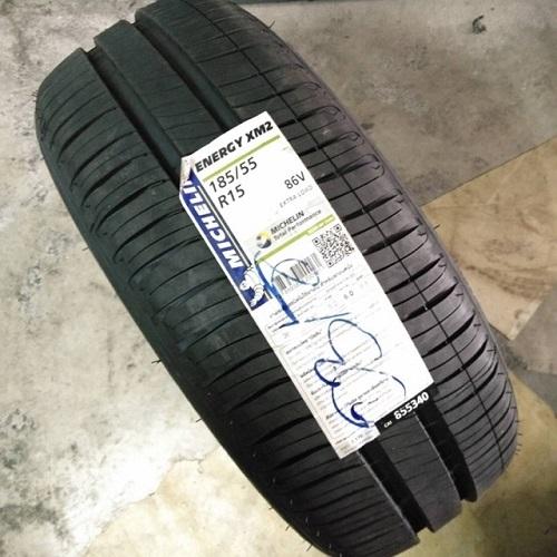 Vỏ lốp 185/55R15 Michelin XM2, Vỏ lốp xe Mazda 2 1.5, Vỏ lốp xe Honda Brio 1.2RS, Vỏ lốp xe Hyundai Getz Click 1.4AT, Vỏ lốp xe Mitsubishi Attrage