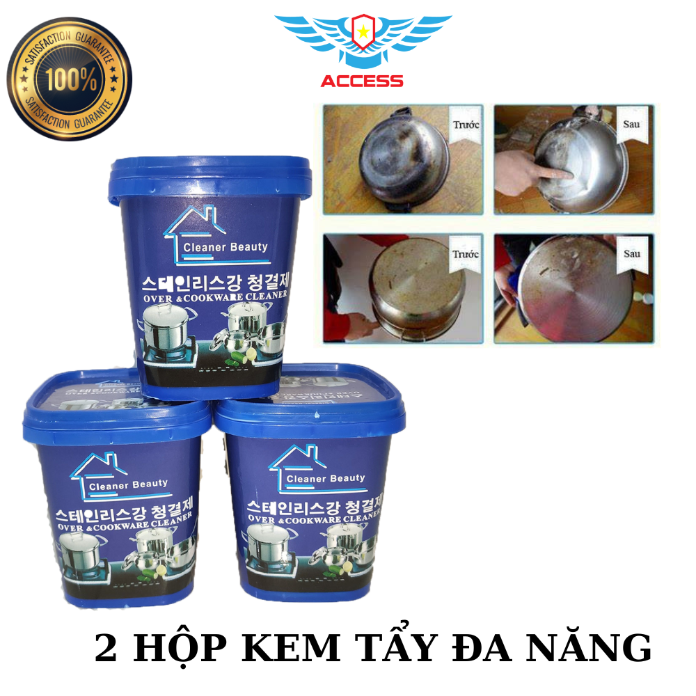 Bột tẩy xoong nồi - kem tẩy bếp hàn quốc - bột tẩy rửa đa năng làm trắng nồi, chảo, sàn nhà tắm,nhà bếp