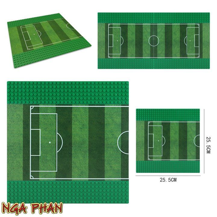 Tấm Nền Sân Bóng Đá Baseplate City Lego Đồ Chơi Xếp Hình Lắp Ráp