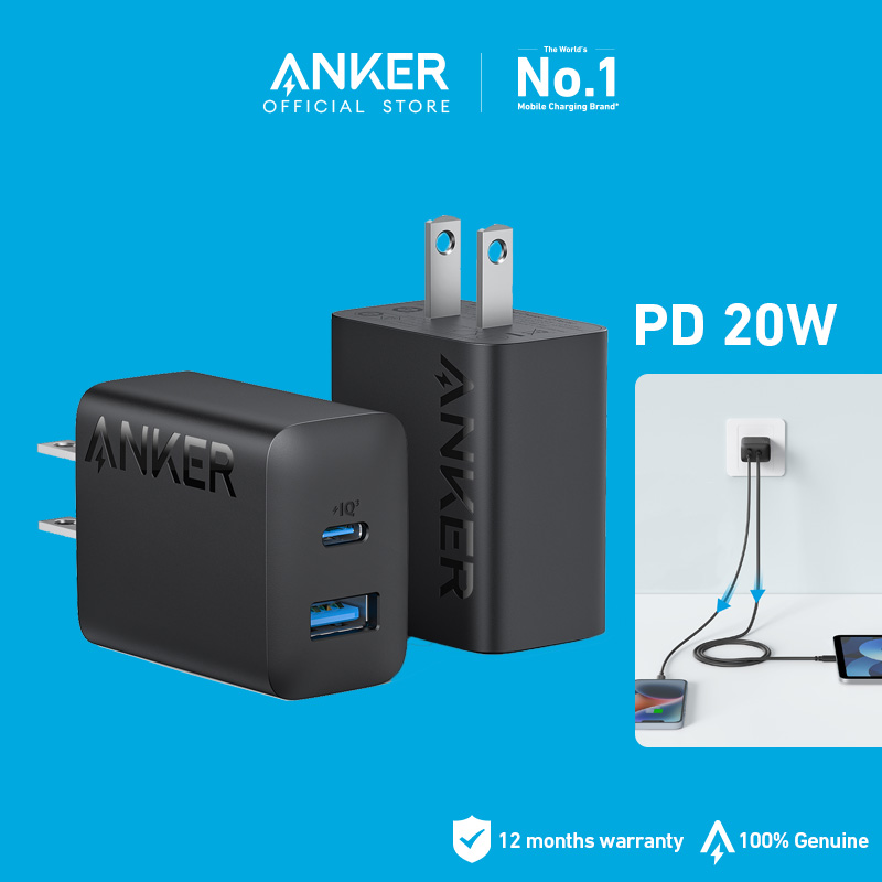Anker PD 20W USB C Charger Fast Wall Charger for iPad Pro Charger AirPods for iPhone 17/16/15/14, sạc điện thoại, cốc sạc nhanh