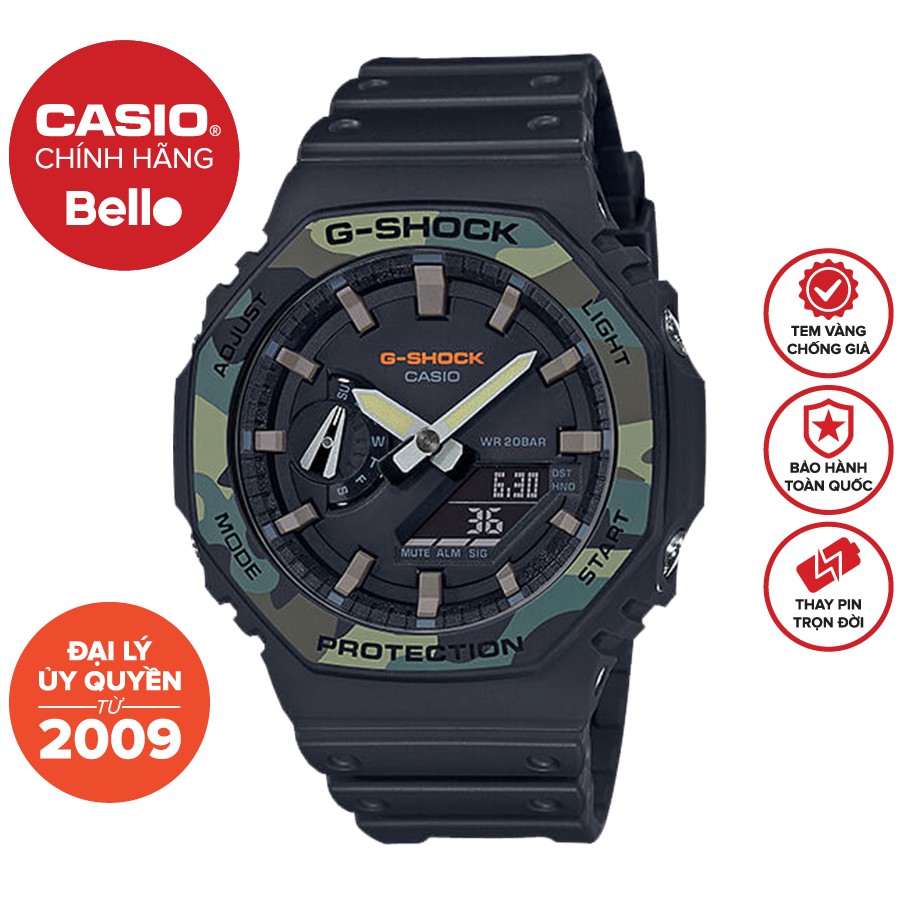 Đồng hồ Casio G-Shock Nam GA-2100SU-1ADR chính hãng  chống va đập, chống nước 200m - Bảo hành 5 năm - Pin trọn đời