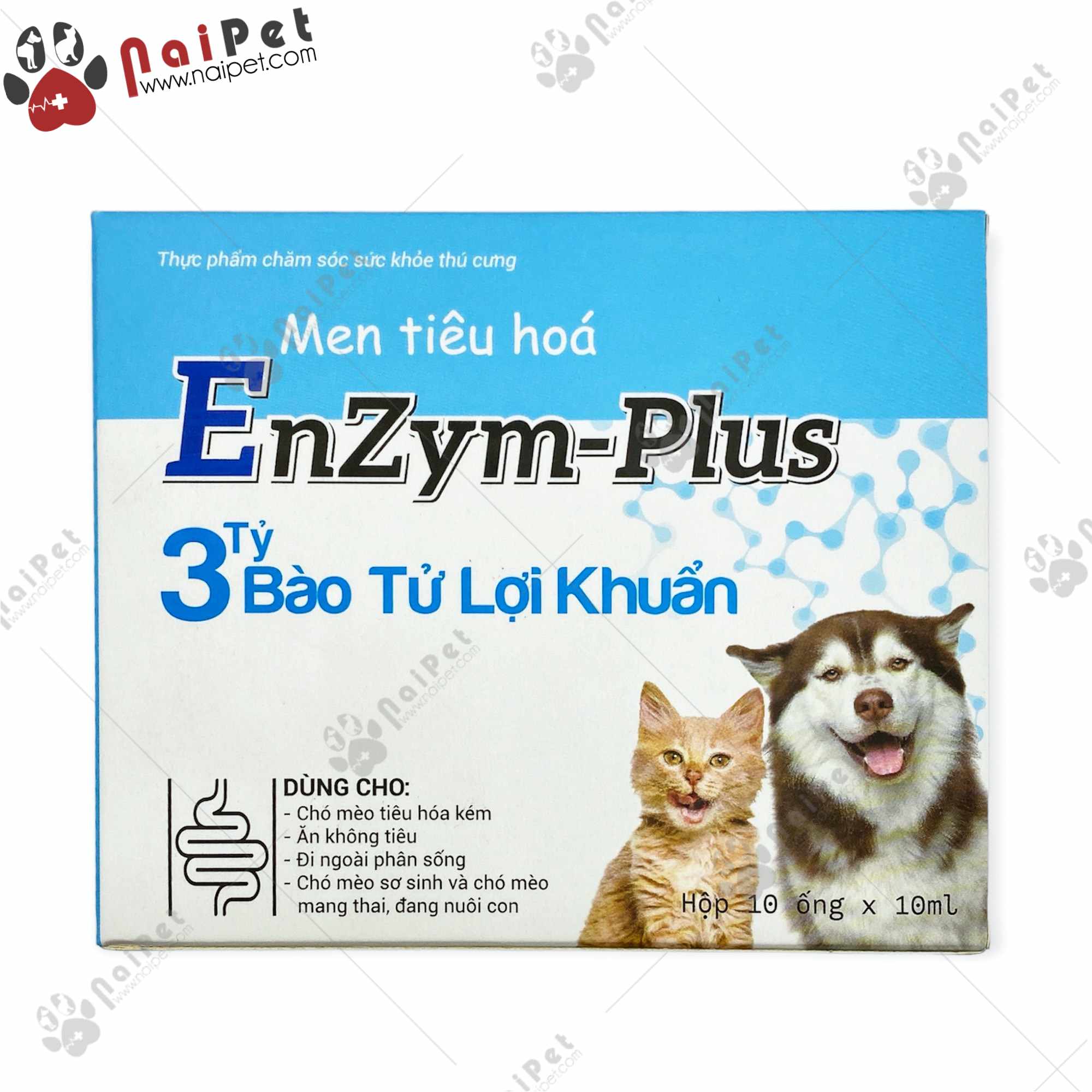 Men tiêu hóa cho chó mèo enzym-plus kích thích thèm ăn đi ngoài phân sống khử mùi hôi phân