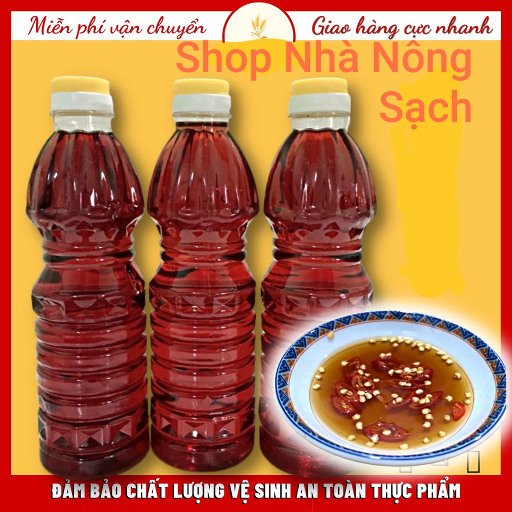 Nước Mắm Cá Cơm mắm nhỉ loại đặc biệt thơm ngon chai 500ml, mắm sạch nhà làm không chất bảo quản