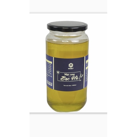 Mật ong bạc hà po mỷ vietgap, loại đặc biệt, chai thuỷ tinh 1000ml