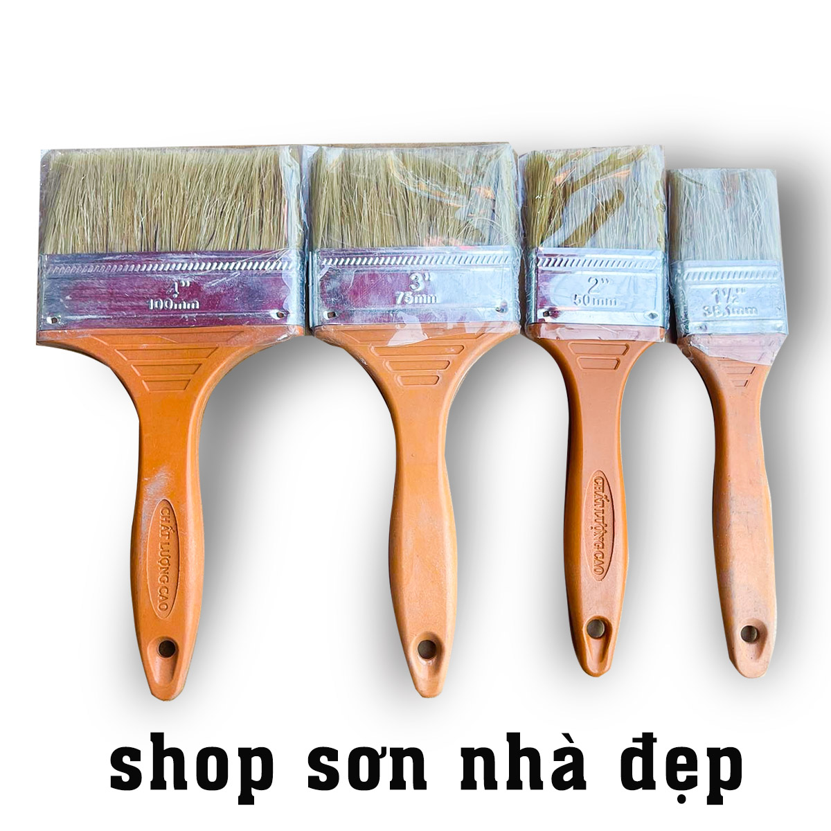 Chổi quét sơn cán nhựa đủ kích thước giá xưởng