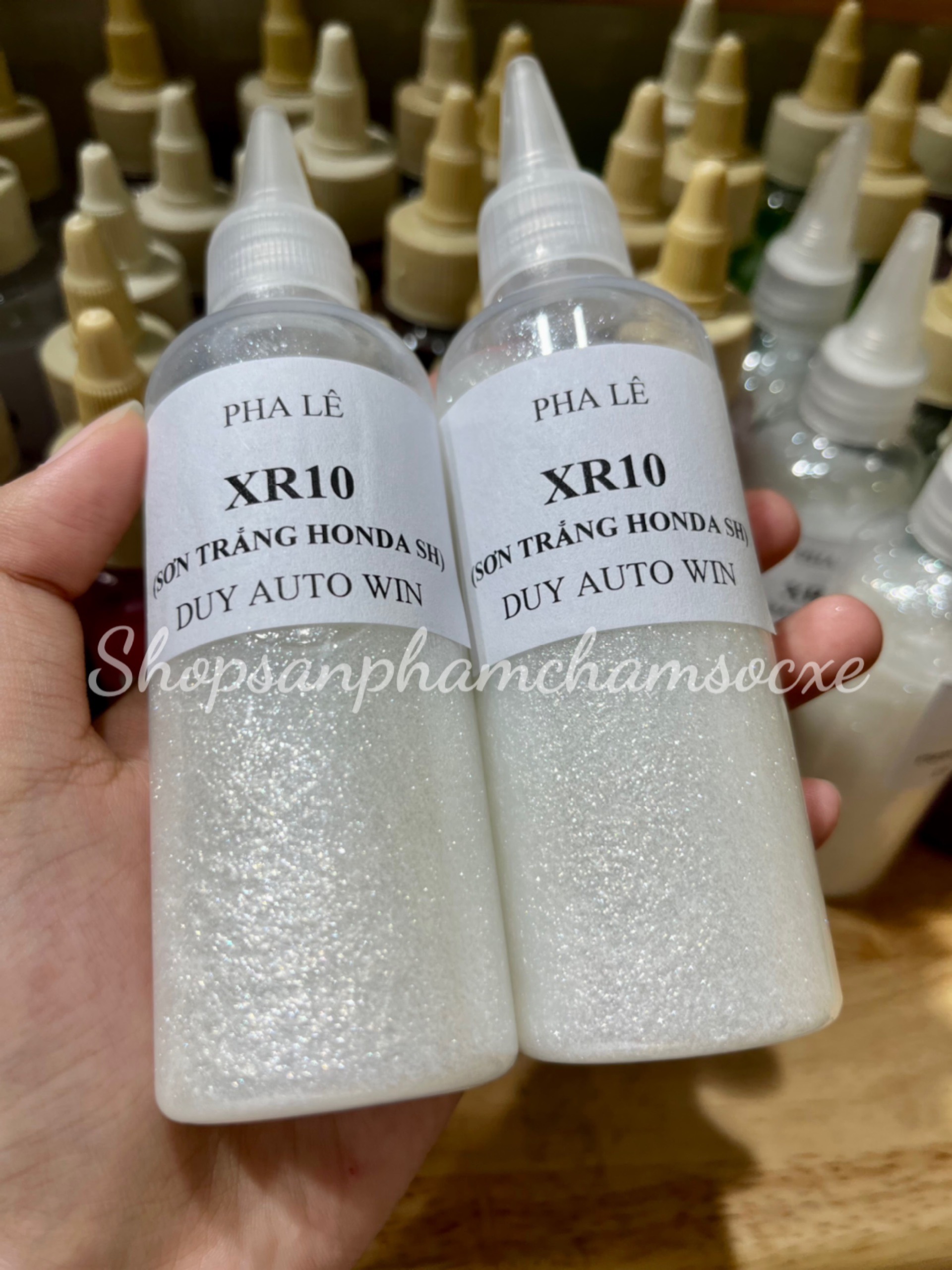 Pha lê đủ màu tùy chọn - Sơn xe máy đóng chai 50g và 100g