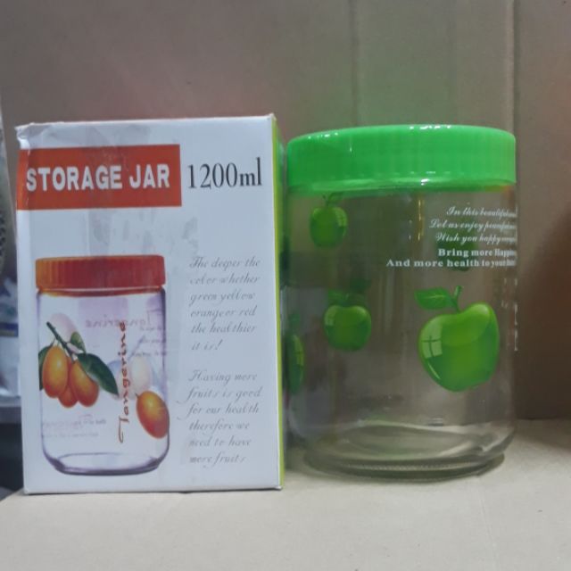 Hũ thủy tinh đựng gia vị 1200ml.