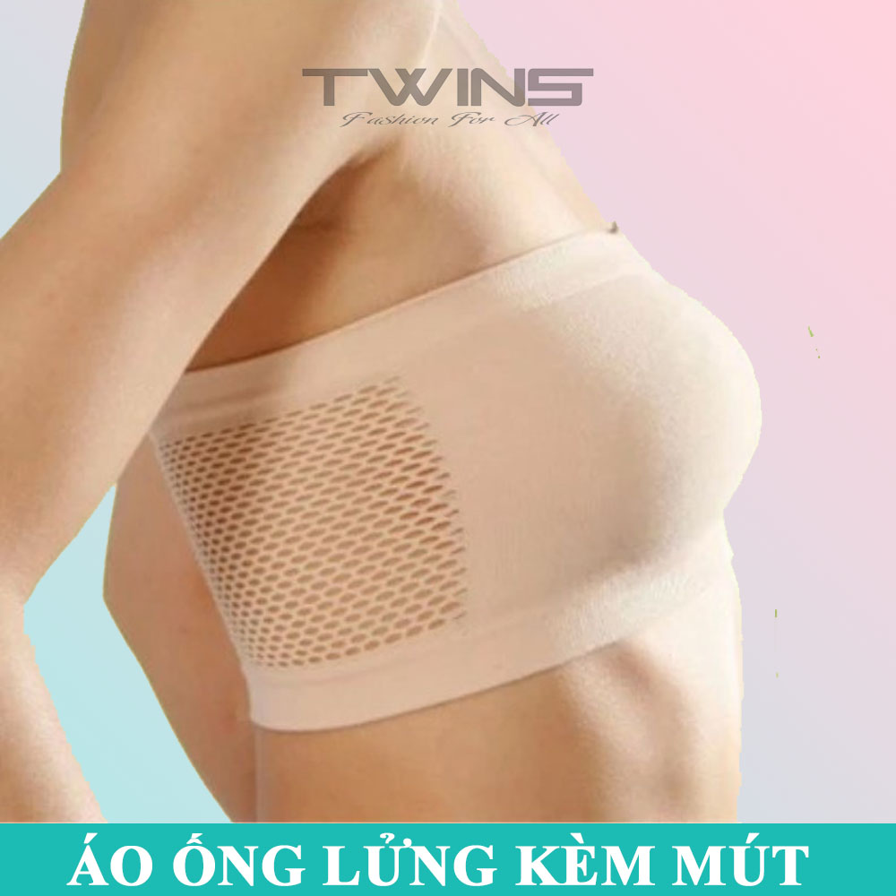 Áo ống nữ croptop cúp ngực không đệm mút lưng lưới thông hơi chất thun mềm mịn siêu co giãn thoáng mát