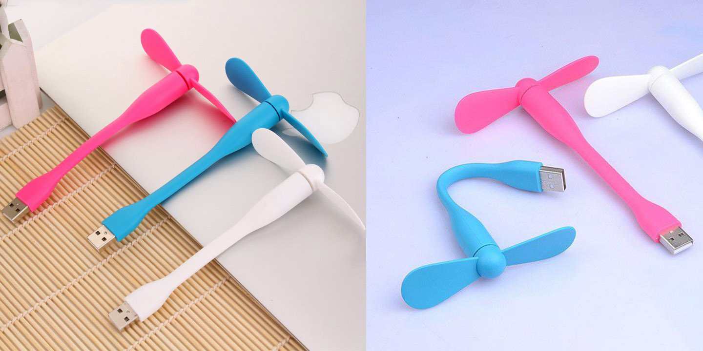 Quạt mini 2 cánh dùng nguồn usb uốn dẻo .