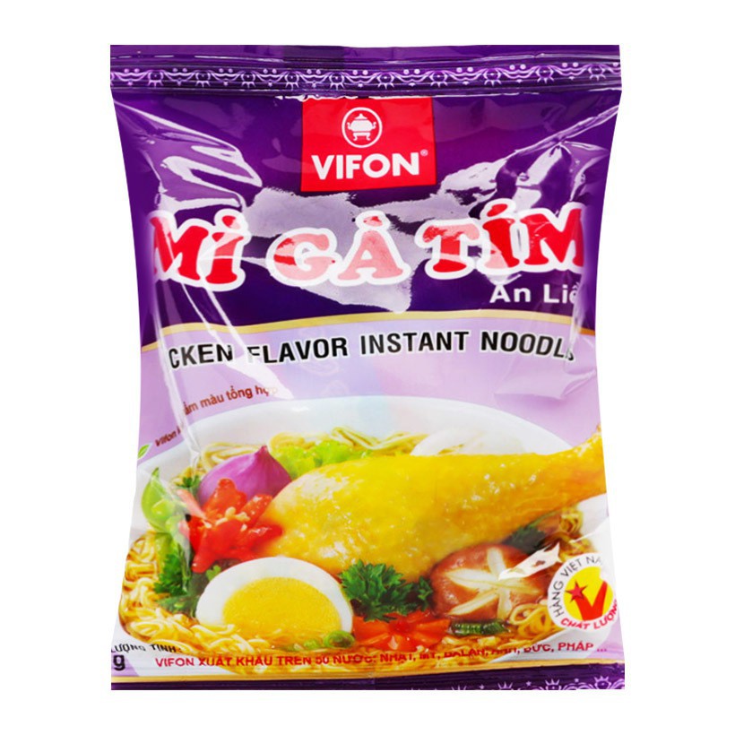 1 thùng mì gà tím cao cấp vifon gói 75g