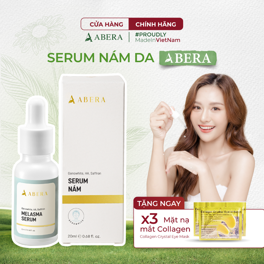 Serum Nám Da ABERA - Mờ Nám Tàn Nhang, Đồi Mồi Hiệu Quả, Trắng Da Làn Da Sáng Mịn Không Tì Vết 20ML