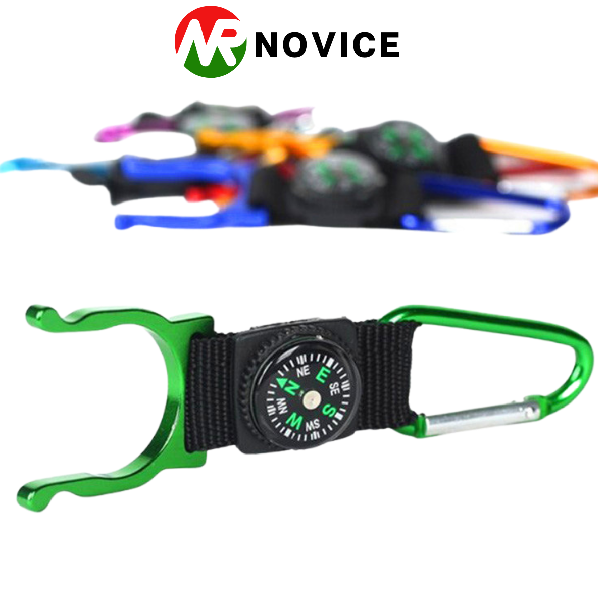 Móc khóa treo bình nước có hình la bàn novice, chạy trail, chắc chắn mkt-883