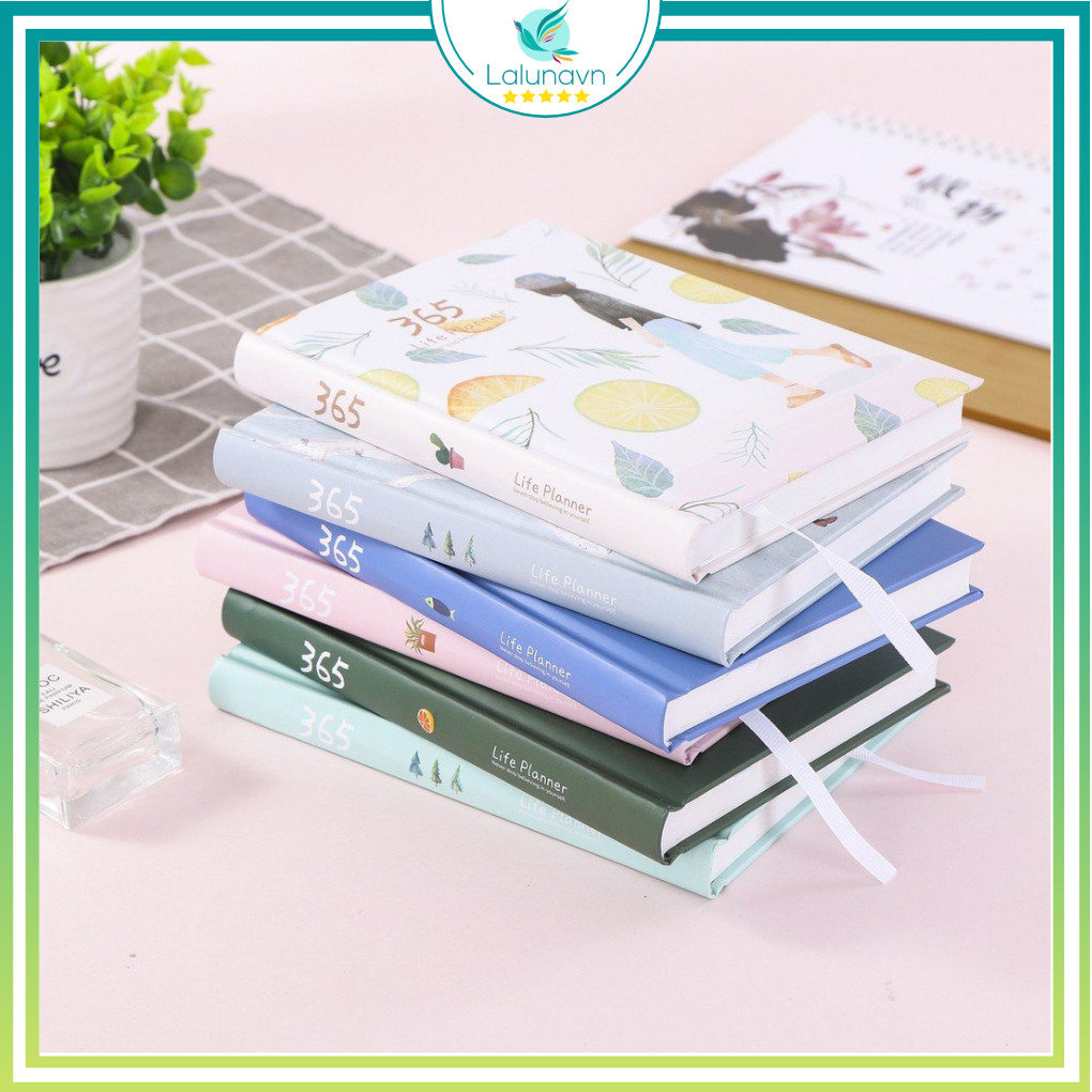 Sổ tay kế hoạch ghi chép Planner 365 Ngày nhật ký cao cấp Lalunavn- B19